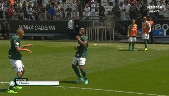 Endrick marcó el gol de la victoria de Palmeiras. (Foto: captura Sportv)
