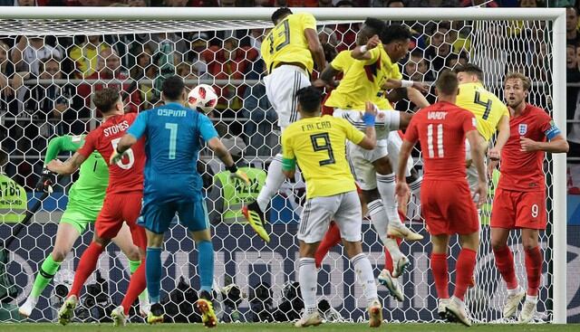 Gol de Yerry Mina a Inglaterra por octavos de final del Mundial Rusia 2018