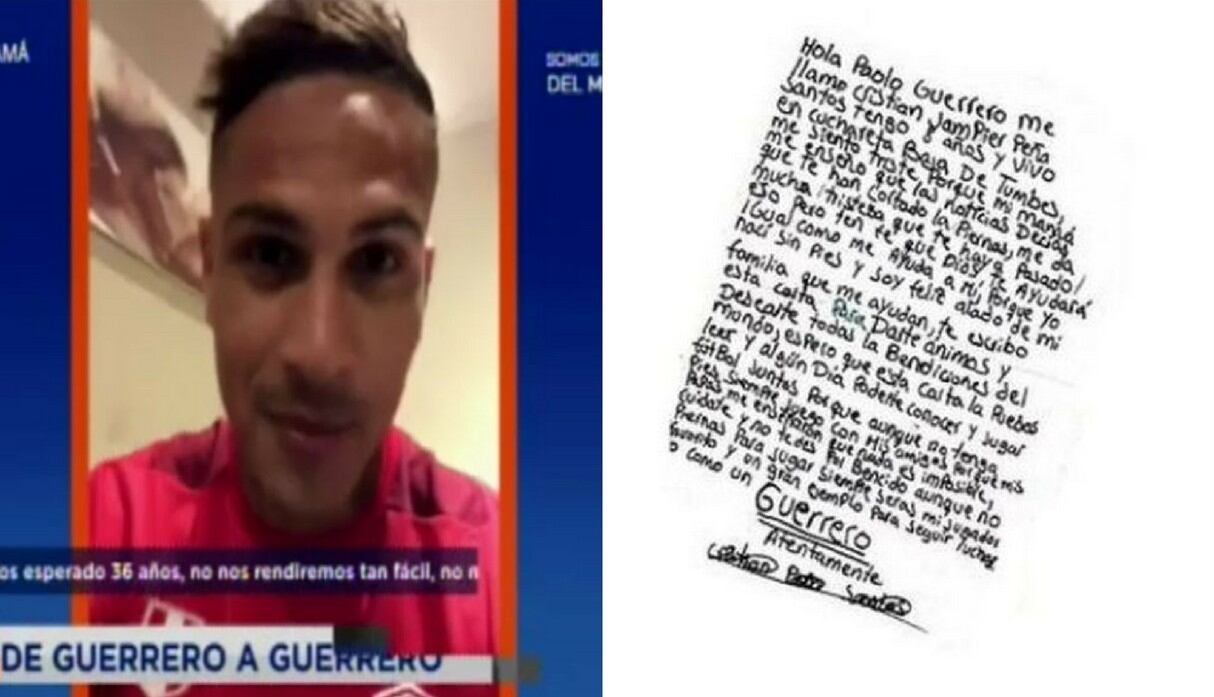 Paolo Guerrero responde a Cristian Peña, el pequeño sin pies que le pidió no bajar los brazos cuando lo sancionaron