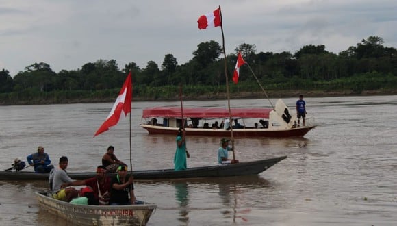 Loreto: comunidades mantienen bloqueo del río Marañón por sétimo día.