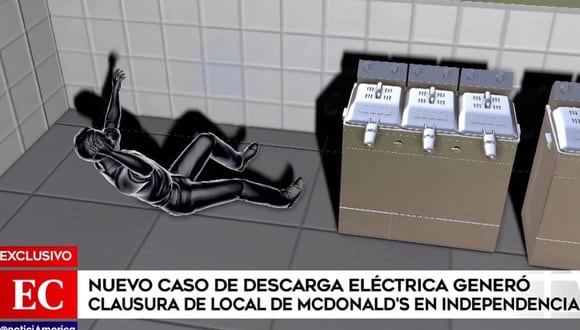 El trabajador de McDonald's fue llevado a una clínica para ser atendido tras sufrir descarga eléctrica en local de Independencia. (América Noticias)