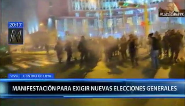 PPK: Enfrentamientos en marcha para que se convoque a nuevas elecciones en el Centro de Lima