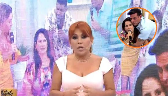 Magaly Medina criticó a Christian Domínguez por abrazo a psicóloga, (Captura ATV)