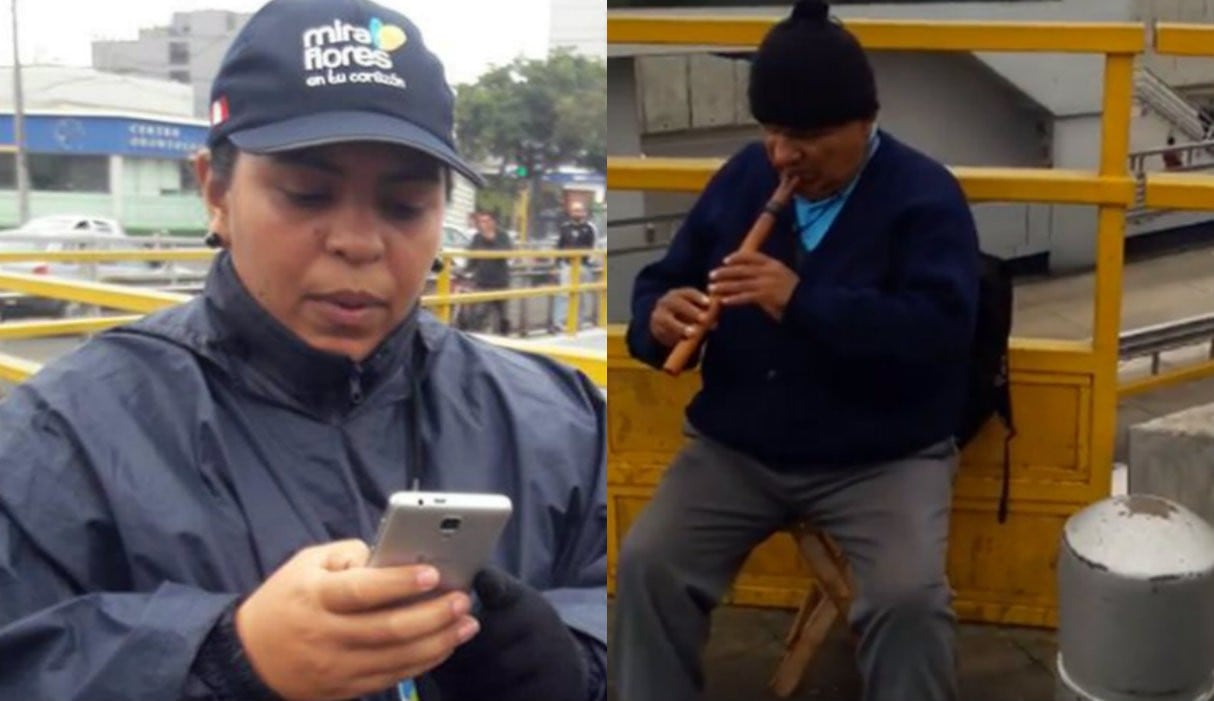 Fiscalizadora venezolana desaloja a ciego que toca la flauta en Surquillo y genera indignación