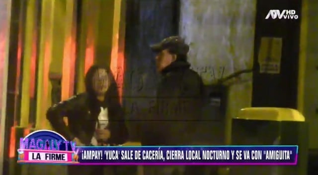 Cámara de Magaly Medina ampayaron a Yuca saliendo de local nocturno acompañado de 'amiguita'.
