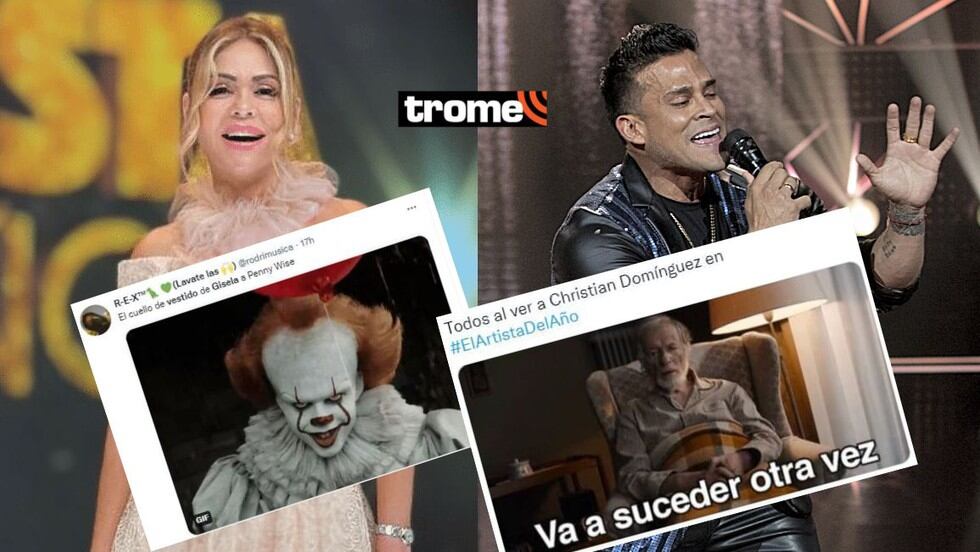 Memes de El Artista del Año: Christian Domínguez, el vestido de Gisela, Elías Montalvo y más (Foto: Trome /Twitter)