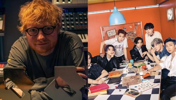 Ed Sheeran y BTS alistan colaboración musical. (Foto: @teddysphotos/@bts.bighitofficial).