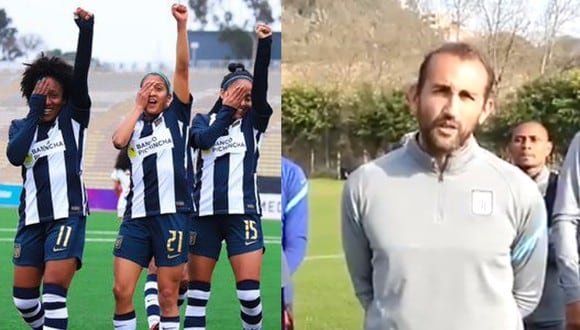 Plantel masculino de Alianza Lima envía motivador mensaje al equipo femenino. Foto: Liga Femenina/Captura Twitter.