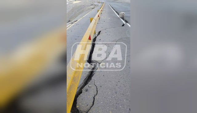 Carreteras se abren por el sismo en Arequipa. Foto: HBA Noticias