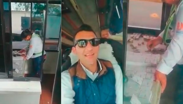 Conductor se desquita y paga peaje con ciento de monedas por aumento de tarifas. El video es viral en Facebook. (YouTube / Diario La Piragua)