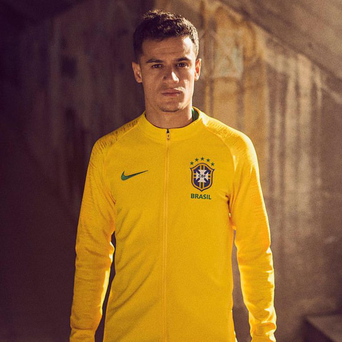 Camiseta 1ª Brasil Mundial 2018 Amarillo