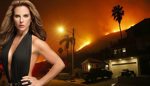 Kate del Castillo abandona su casa en Los Ángeles por incendio.