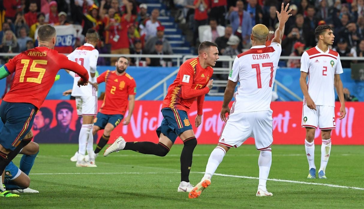 Gol de Iago Aspas a Marruecos por el Mundial Rusia 2018