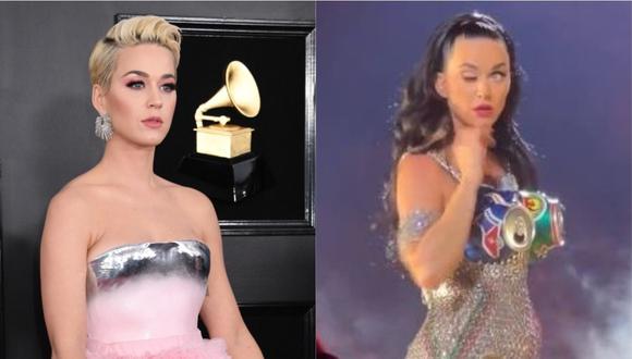 Katy Perry preocupa a sus fans luego que se le cerrara un párpado en pleno concierto. (Foto: AFP / Captura de video)