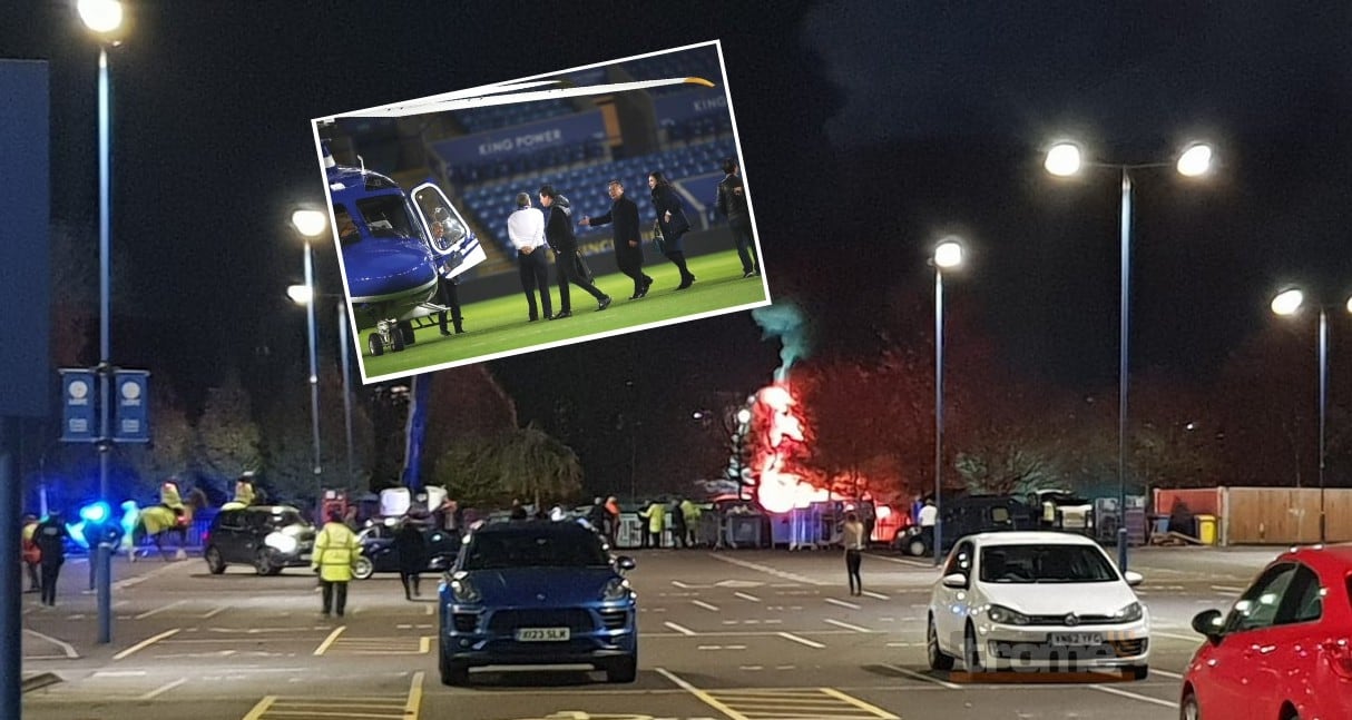 Presidente de Leicester City murió al estrellar su helicóptero cerca al estadio de su club.