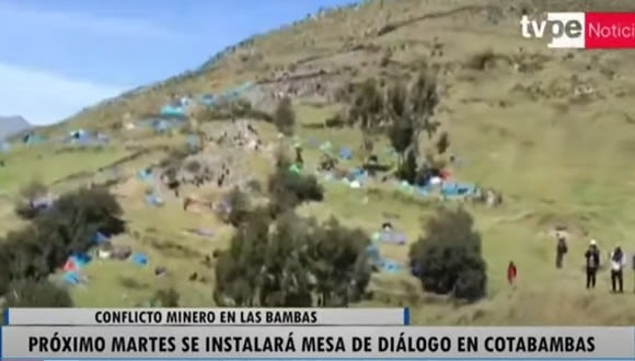 Los comuneros insisten en que se levante el Estado de emergencia. (Foto: captura TV Perú)