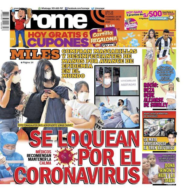 Peruanos se loquean por el Coronavirus | Portada Trome