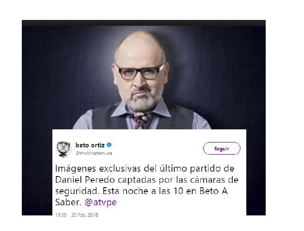 Beto Ortiz recibió criticas por hacer anuncio sobre muerte de Daniel Peredo