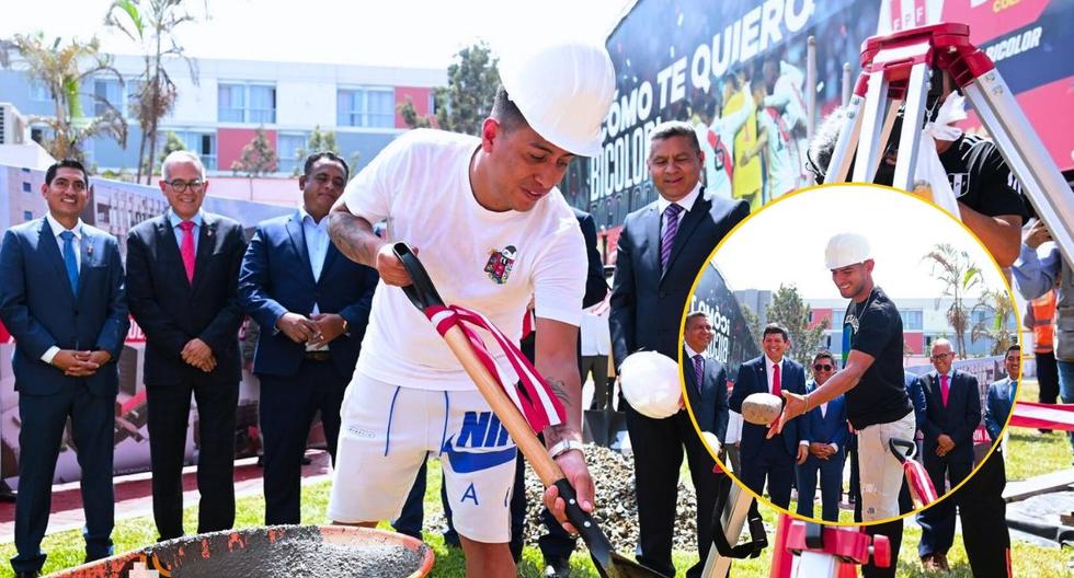 Christian Cueva and Carlos Zambrano Nueva Videna |  Laying the first stone in the construction Video |  |  game