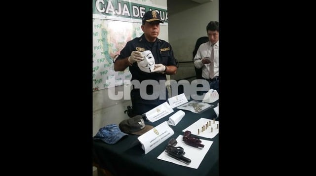 Delincuentes de San Juan de Lurigancho usaban máscaras de Anonymous para cubrir sus identidades.