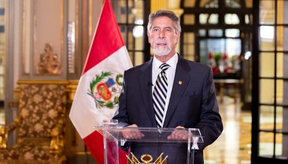 Presidente Franciso Sagasti comentó los resultados de la segunda vuelta difundidos por la ONPE hasta el momento. (Foto: Presidencia del Perú)