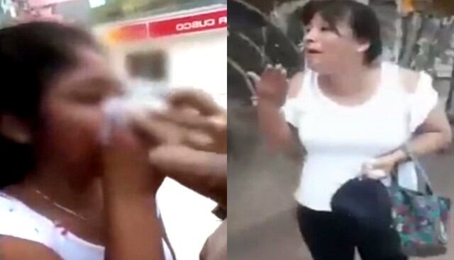 Despiadada madre le rompe la nariz a su menor hija en plena calle y da indignante justificación. Foto: Captura de ATV Noticias