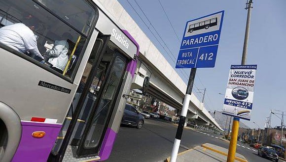 Los buses del Corredor Morado se desplazan desde San Juan de Lurigancho hasta Magdalena. (Foto: GEC)