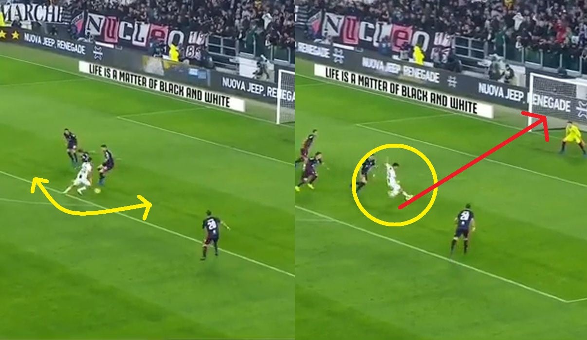 GOLAZO de Dybala: Doble gambeta a dos rivales al mismo tiempo en el Juventus vs Cagliari por la Serie A