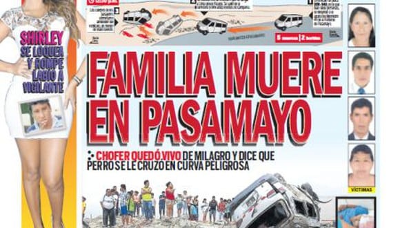 Familia muere en Pasamayo
