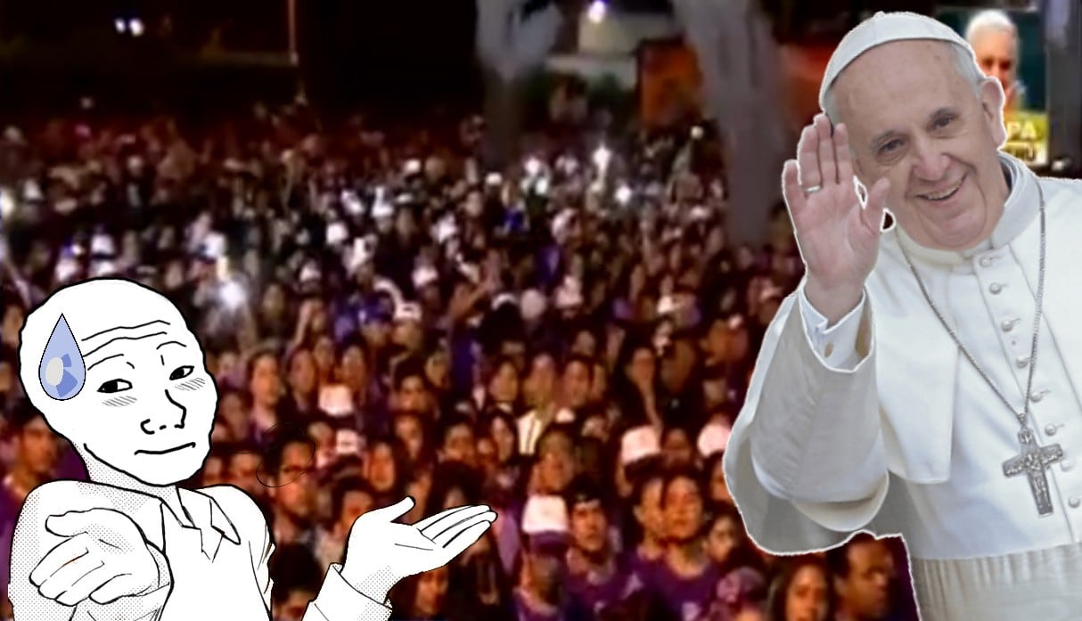 Miles esperaban ‘balconazo’ del papa Francisco desde la Nunciatura Apostólica pero al final optó por irse a dormir