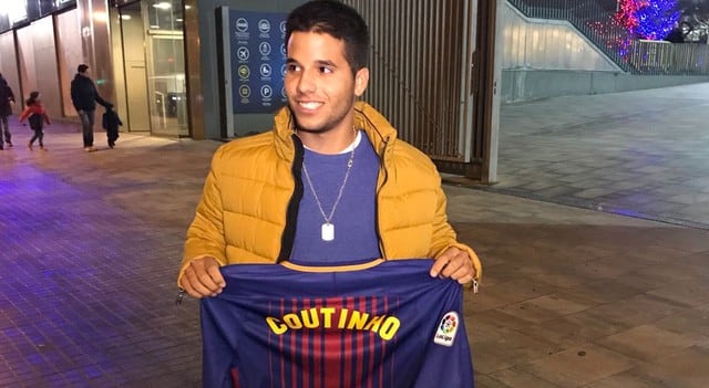 Peruano fue el primero en comprar camiseta del Barcelona con nombre de Coutinho (Foto: Globoesporte)