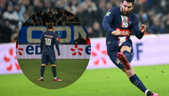 Lionel Messi usó la dorsal número '10' en el PSG vs. Marsella por la Copa de Francia. Foto: Composición.