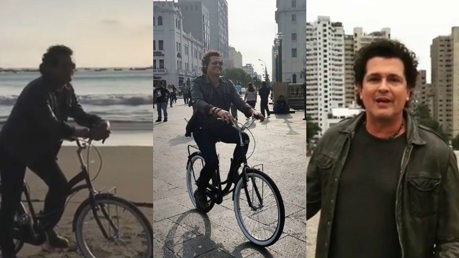 Instagram: Carlos Vives se sube a su bicicleta y pasea por Lima para grabar nuevo videoclip