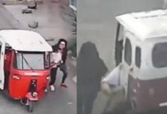 SJM: Mujer se resiste a robo y deja sin pantalón a ladrón tras ser arrastrados por mototaxi manejada por cómplice | VIDEO