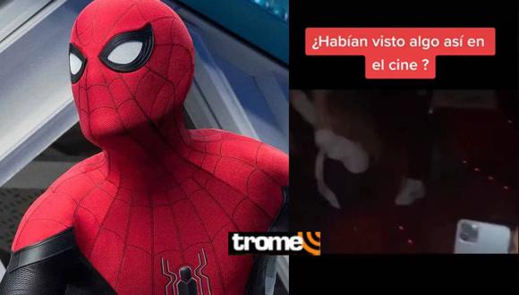 El desenfreno y locura de asistentes a una función de "Spider-Man: No Way Home" se volvió viral en TikTok. Foto: Marvel Studios / captura @juanbarong