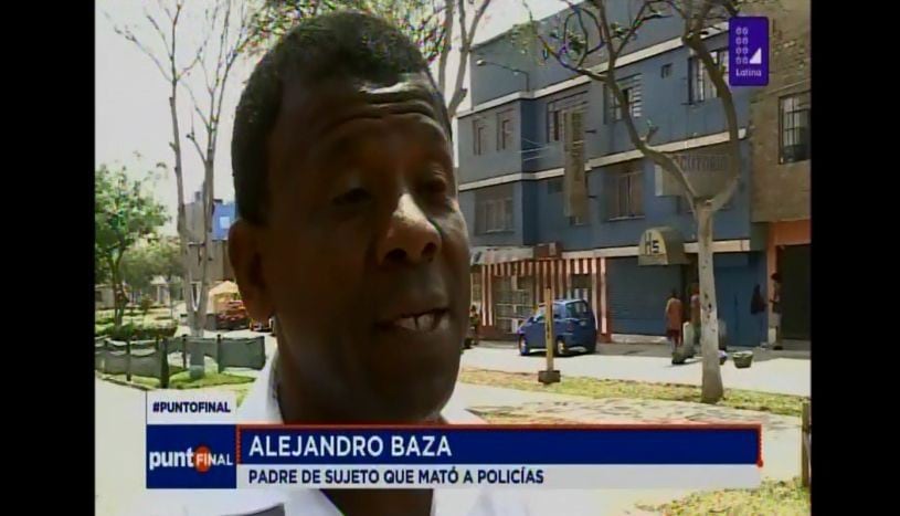 Alejandro Baza no quiso cuestionar los múltiples delitos cometidos por su hijo. (Foto: Latina)