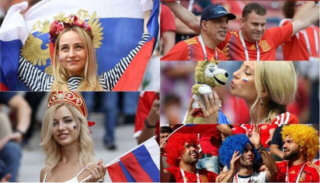 España vs Rusia: La fiesta y belleza de los hinchas en las tribunas del Olímpico de Luzhnikí | Fotos: Agencias