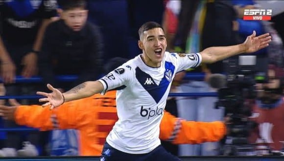 Gol de Julián Fernández para el 3-2 de Vélez vs. Talleres. (Captura: ESPN)