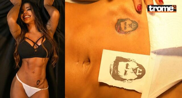 Susy Cortez se tatúa el rostro de Lionel Messi (Fotos: Instagram/Susy Cortez)