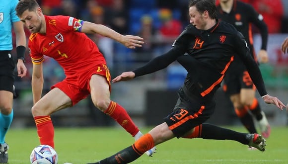 Gales vs. Países Bajos se enfrentaron por la Nations League. Foto: AFP.
