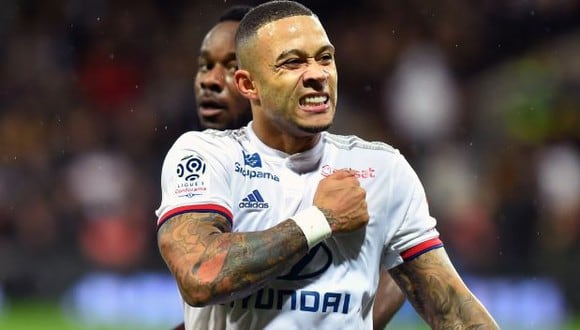 Memphis Depay se estrenó con un 'hat-trick' en la nueva temporada de Ligue 1 con Lyon. (Foto: AFP)