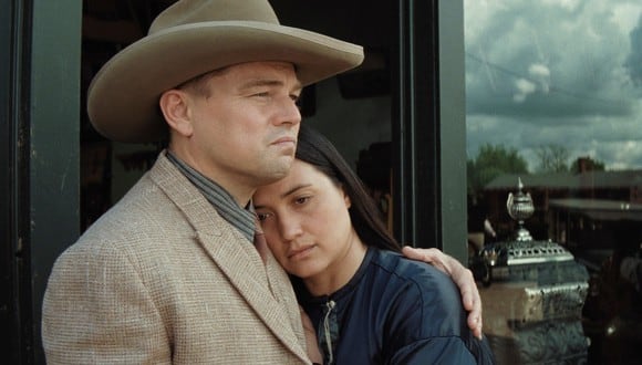 Leonardo DiCaprio y Lily Gladstone en "Los asesinos de la Luna." (Paramount Pictures)