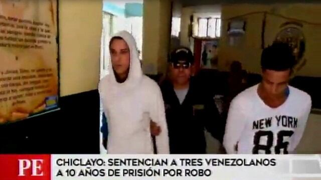 Tres venezolanos fueron sentenciados a 10 años de cárcel por robar