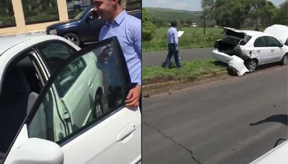 El joven chocó su nuevo auto dos kilómetros después de que colocara sus manos detrás del volante.
(TikTok @ fernandoayala12)