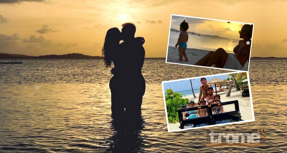 Las románticas vacaciones de Lionel Messi en el Caribe