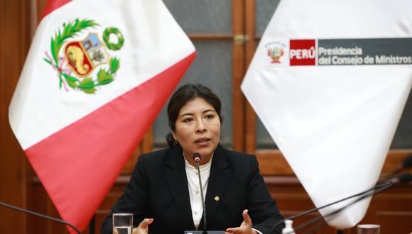 Betssy Chávez es presidenta del Consejo de Ministros. (Foto: PCM)