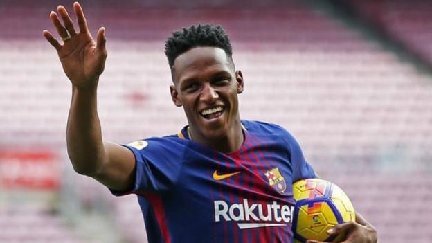 Yerry Mina jugó apenas media temporada en Barcelona. (Foto: AFP)