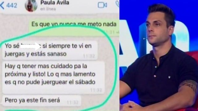 Nicola Porcella muestra WhatsApps con Poly Ávila