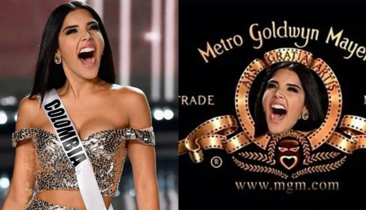 Laura González, la representante de Colombia en el Miss Universo 2017, fue el blanco de los memes por su sonrisa. Foto: Composición con imágenes de AFP y Twitter
