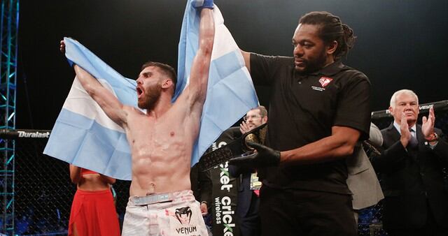 El argentino Bruno Cannetti es el primer campeón sudaméricano de Combate Américas. (Fotos: Combate Américas)